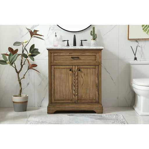 Elegant Kitchen/Bath Americana 30" Single Bathroom Vanity, Driftwood