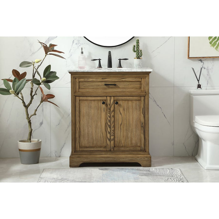 Elegant Kitchen/Bath Americana 30" Single Bathroom Vanity, Driftwood