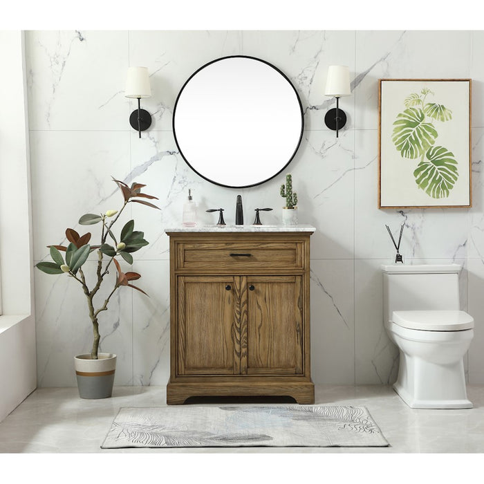 Elegant Kitchen/Bath Americana 30" Single Bathroom Vanity, Driftwood