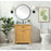 Elegant Americana 30" Single Bathroom Vanity, Natural Wood