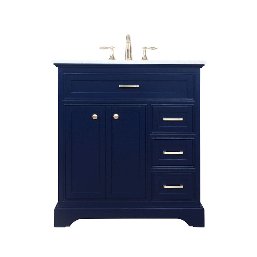 Elegant Kitchen/Bath Americana 32" Single Bathroom Vanity, Blue - VF15032BL
