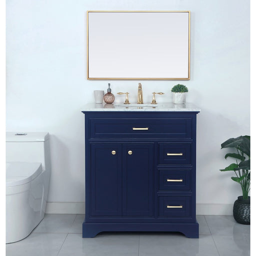 Elegant Kitchen/Bath Americana 32" Single Bathroom Vanity, Blue