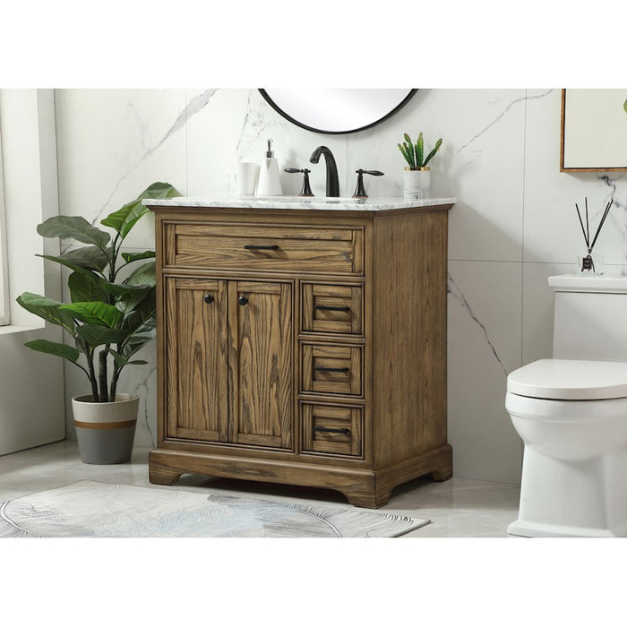 Elegant Kitchen/Bath Americana 32" Single Bathroom Vanity, Driftwood