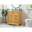 Elegant Americana 32" Single Bathroom Vanity, Natural Wood