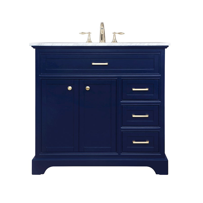 Elegant Kitchen/Bath Americana 36" Single Bathroom Vanity, Blue - VF15036BL