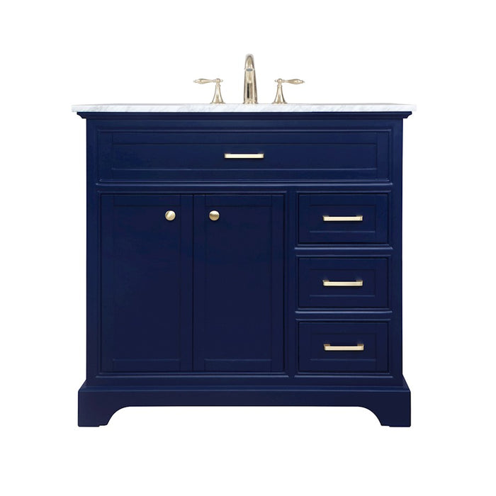 Elegant Kitchen/Bath Americana 36" Single Bathroom Vanity, Blue - VF15036BL