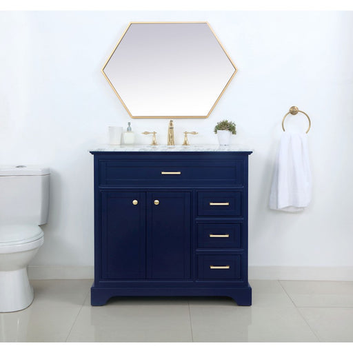 Elegant Kitchen/Bath Americana 36" Single Bathroom Vanity, Blue