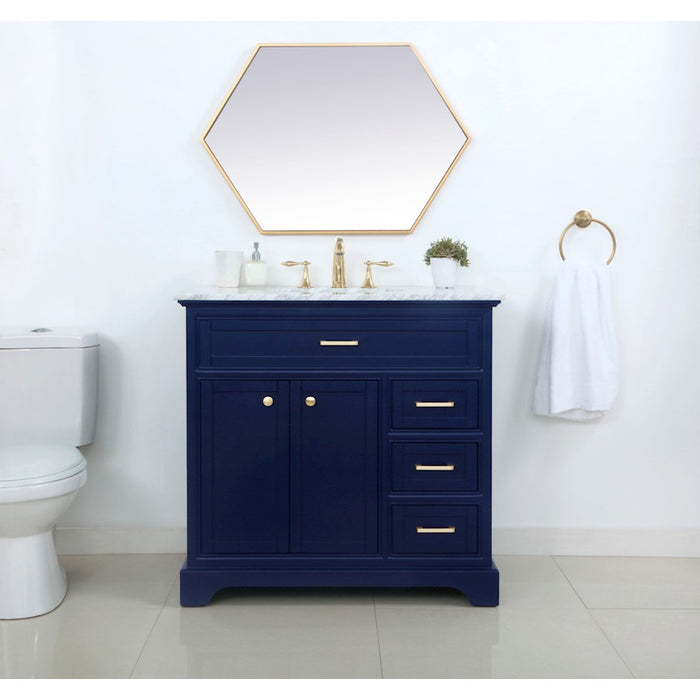 Elegant Kitchen/Bath Americana 36" Single Bathroom Vanity, Blue