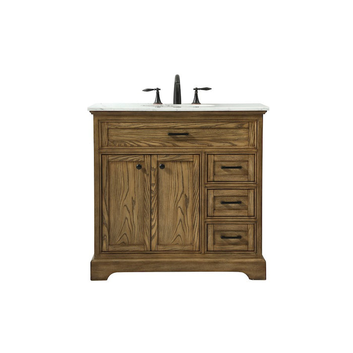 Elegant Kitchen/Bath Americana 36" Single Bathroom Vanity, Driftwood - VF15036DW