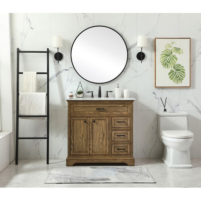 Elegant Kitchen/Bath Americana 36" Single Bathroom Vanity, Driftwood