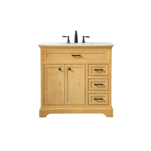 Elegant Americana 36" Single Bathroom Vanity, Natural Wood - VF15036NW