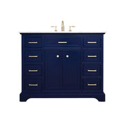 Elegant Kitchen/Bath Americana 42" Single Bathroom Vanity, Blue - VF15042BL