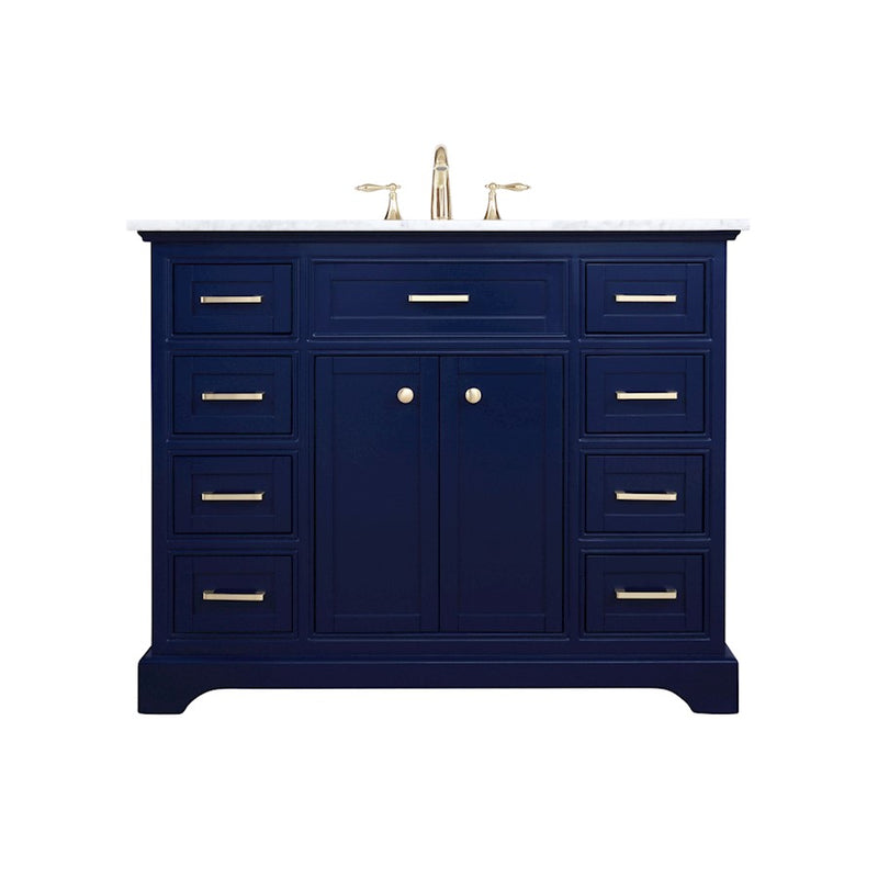 Elegant Kitchen/Bath Americana 42" Single Bathroom Vanity, Blue - VF15042BL