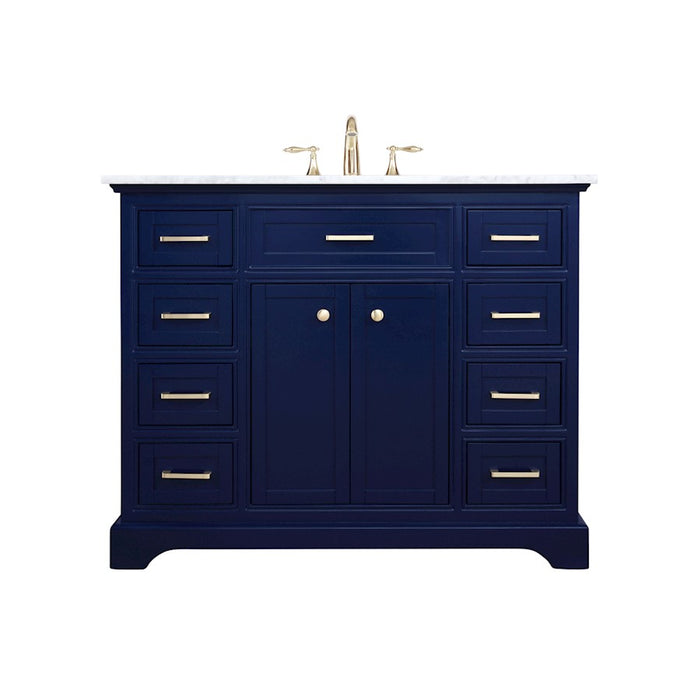 Elegant Kitchen/Bath Americana 42" Single Bathroom Vanity, Blue - VF15042BL