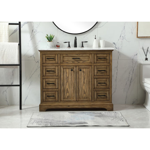 Elegant Kitchen/Bath Americana 42" Single Bathroom Vanity, Driftwood