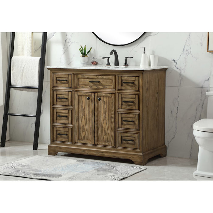 Elegant Kitchen/Bath Americana 42" Single Bathroom Vanity, Driftwood