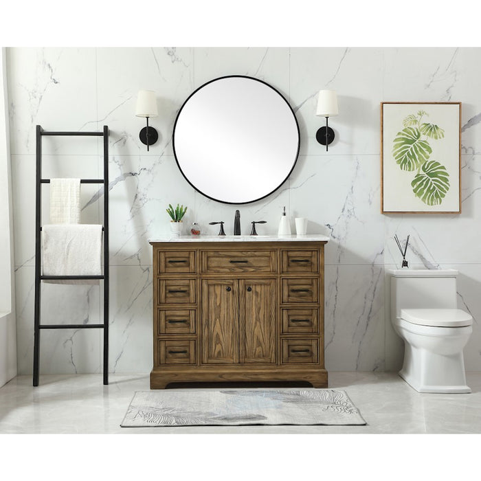Elegant Kitchen/Bath Americana 42" Single Bathroom Vanity, Driftwood