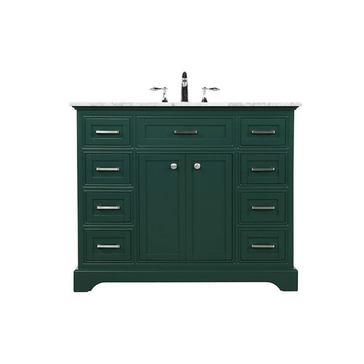 Elegant Kitchen/Bath Americana 42" Single Bathroom Vanity, Green - VF15042GN