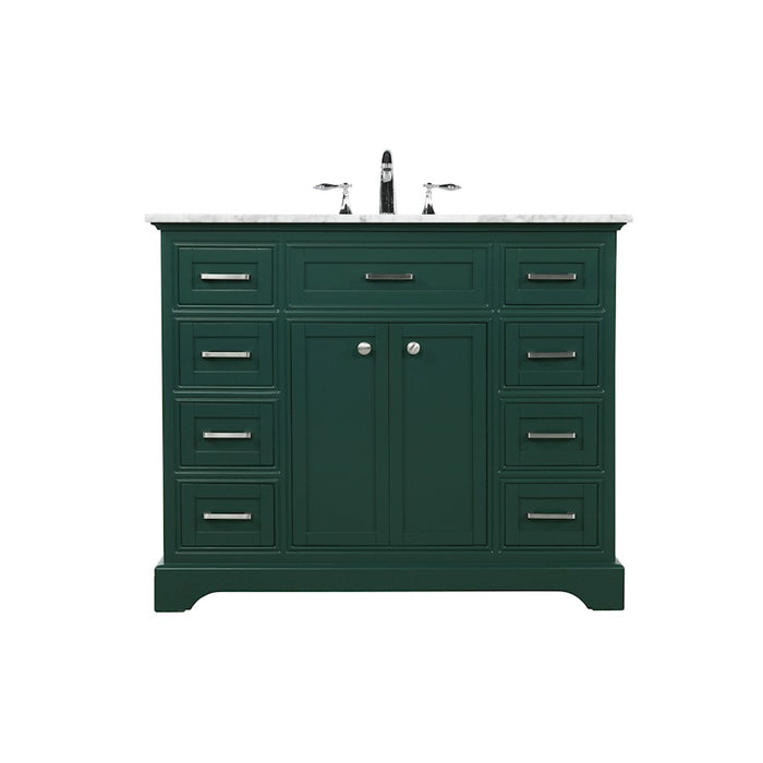 Elegant Kitchen/Bath Americana 42" Single Bathroom Vanity, Green - VF15042GN