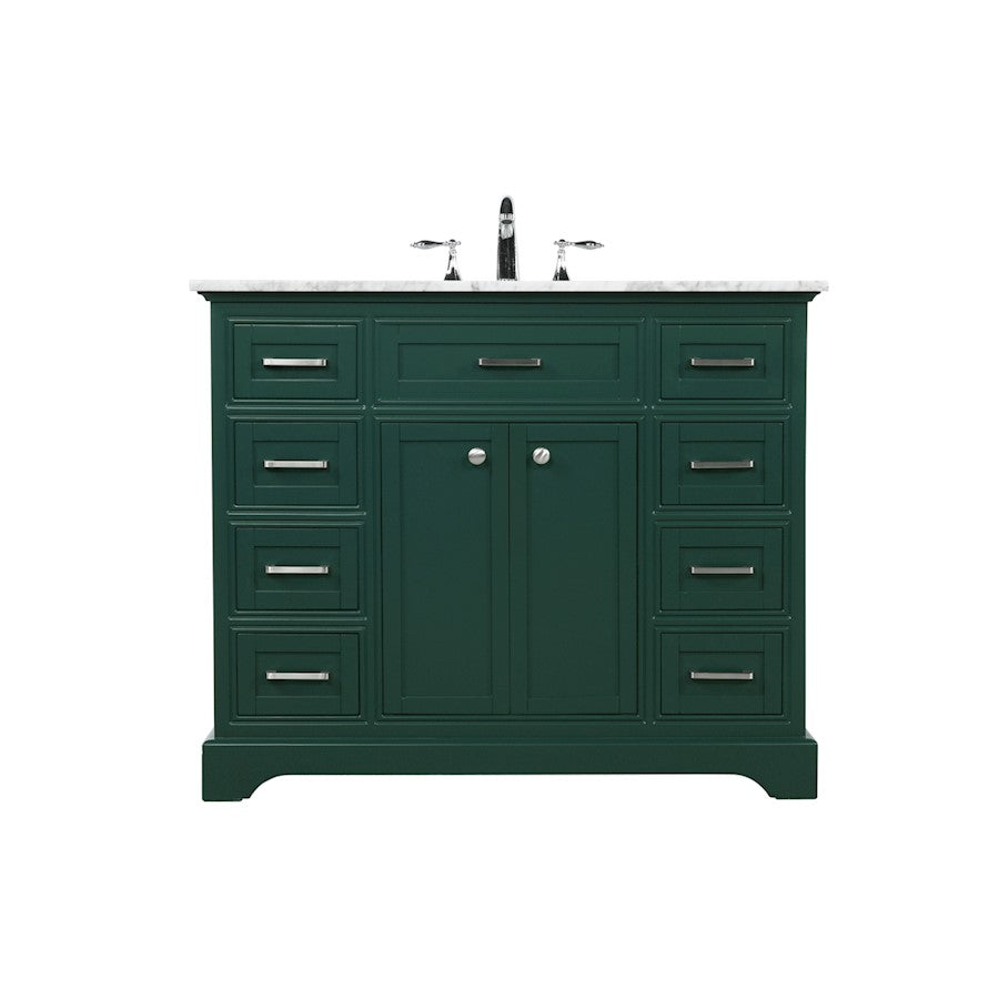 Elegant Kitchen/Bath Americana 42" Single Bathroom Vanity, Green - VF15042GN