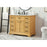 Elegant Americana 42" Single Bathroom Vanity, Natural Wood