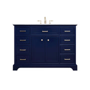 Elegant Kitchen/Bath Americana 48" Single Bathroom Vanity, Blue - VF15048BL