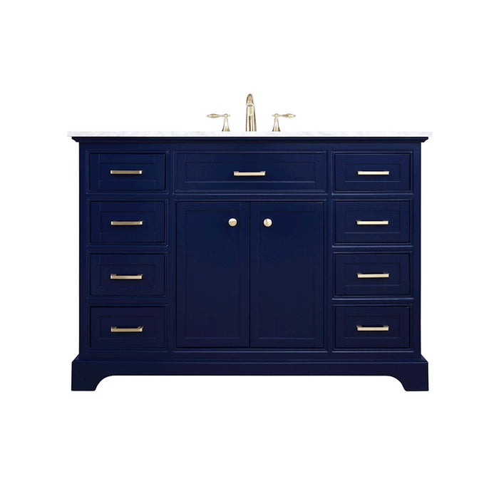 Elegant Kitchen/Bath Americana 48" Single Bathroom Vanity, Blue - VF15048BL