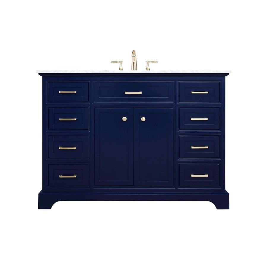 Elegant Kitchen/Bath Americana 48" Single Bathroom Vanity, Blue - VF15048BL