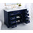 Elegant Kitchen/Bath Americana 48" Single Bathroom Vanity, Blue