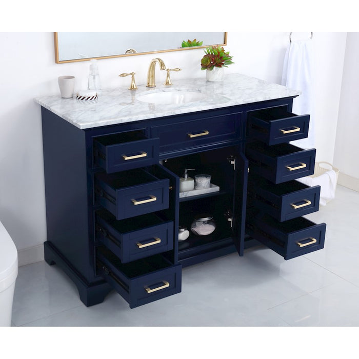Elegant Kitchen/Bath Americana 48" Single Bathroom Vanity, Blue
