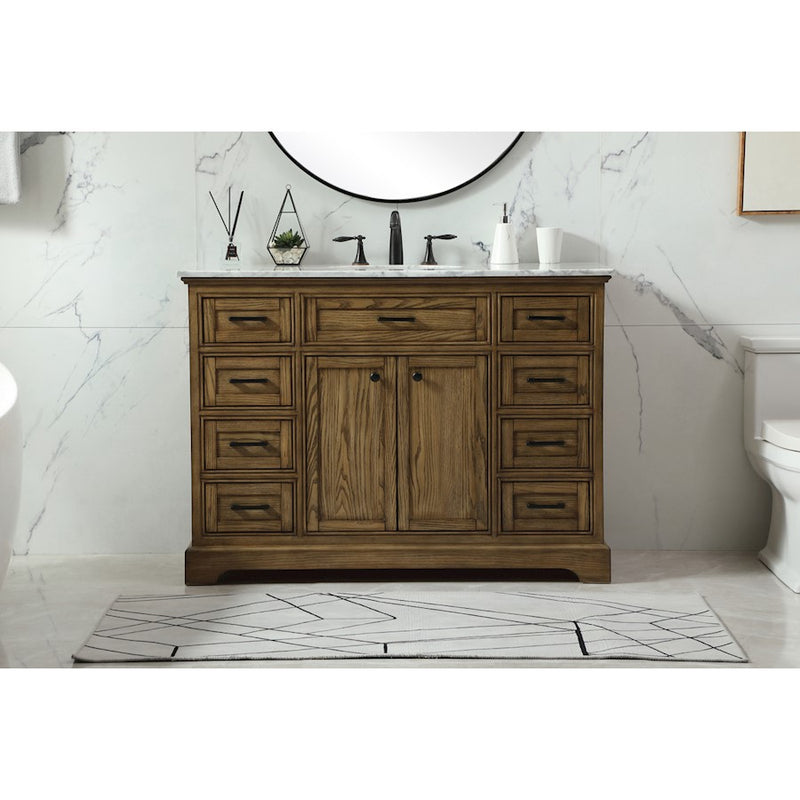 Elegant Kitchen/Bath Americana 48" Single Bathroom Vanity, Driftwood