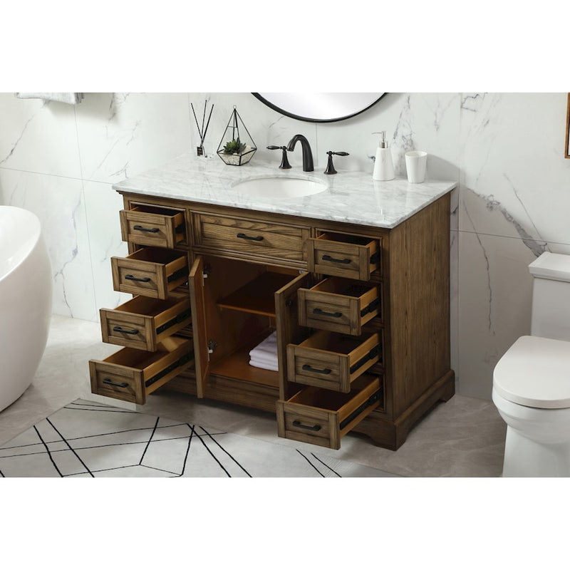 Elegant Kitchen/Bath Americana 48" Single Bathroom Vanity, Driftwood