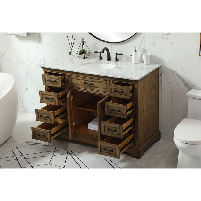 Elegant Kitchen/Bath Americana 48" Single Bathroom Vanity, Driftwood