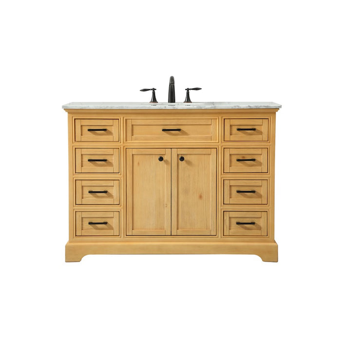 Elegant Americana 48" Single Bathroom Vanity, Natural Wood - VF15048NW