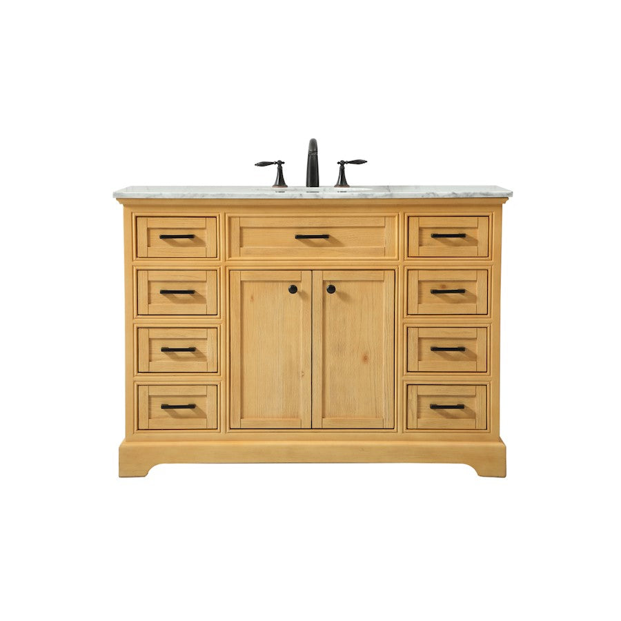 Elegant Americana 48" Single Bathroom Vanity, Natural Wood - VF15048NW