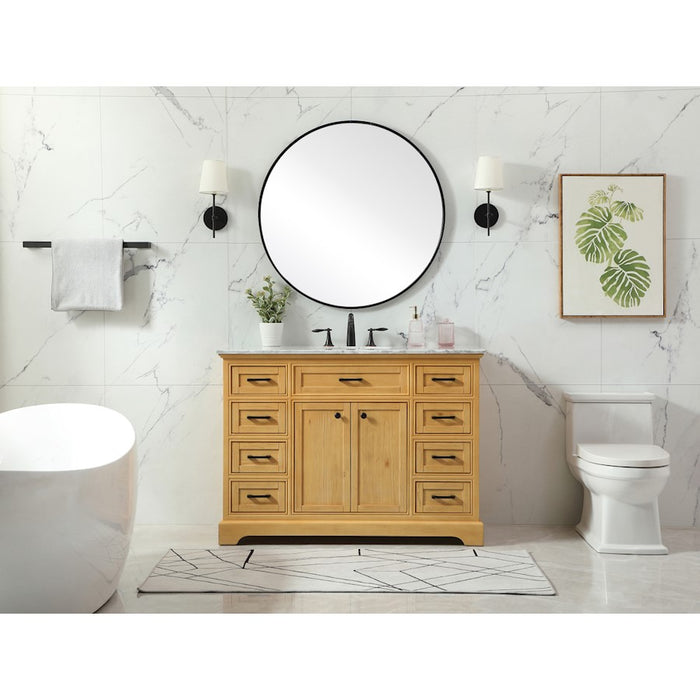 Elegant Americana 48" Single Bathroom Vanity, Natural Wood