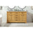Elegant Americana 60" Double Bathroom Vanity, Natural Wood