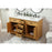 Elegant Americana 60" Double Bathroom Vanity, Natural Wood