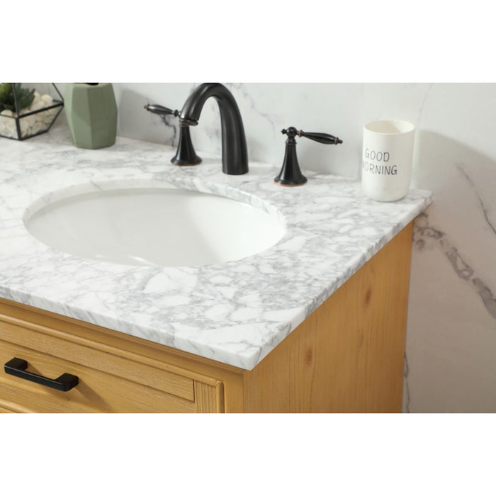 Elegant Americana 60" Double Bathroom Vanity, Natural Wood