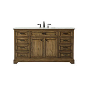 Elegant Kitchen/Bath Americana 60" Single Bathroom Vanity, Driftwood - VF15060DW