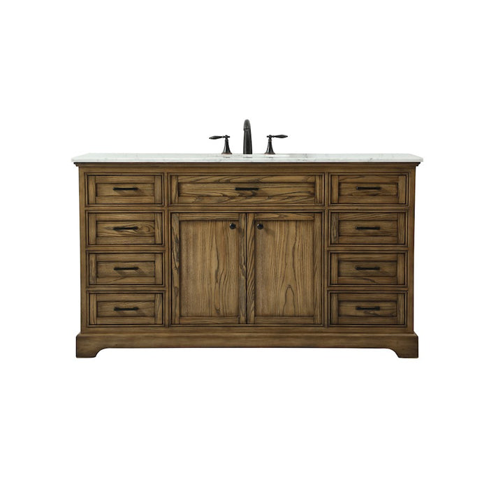 Elegant Kitchen/Bath Americana 60" Single Bathroom Vanity, Driftwood - VF15060DW
