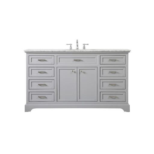 Elegant Kitchen/Bath Americana 60" Single Bathroom Vanity, Grey - VF15060GR