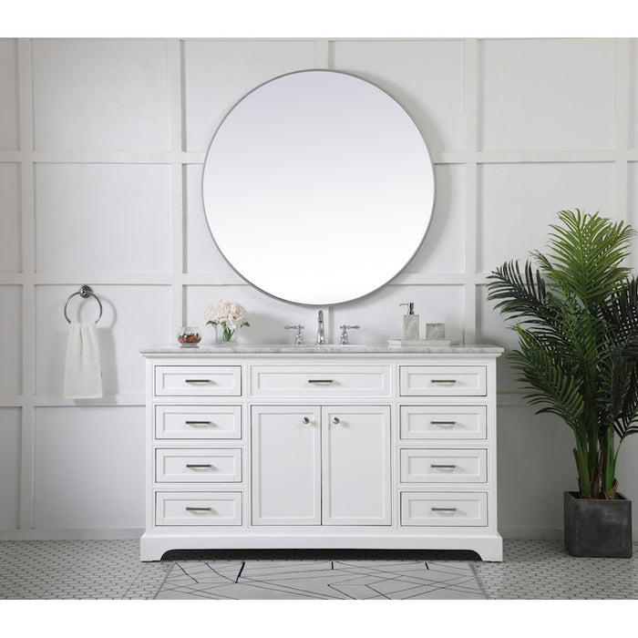 Elegant Kitchen/Bath Americana 60" Single Bathroom Vanity, White