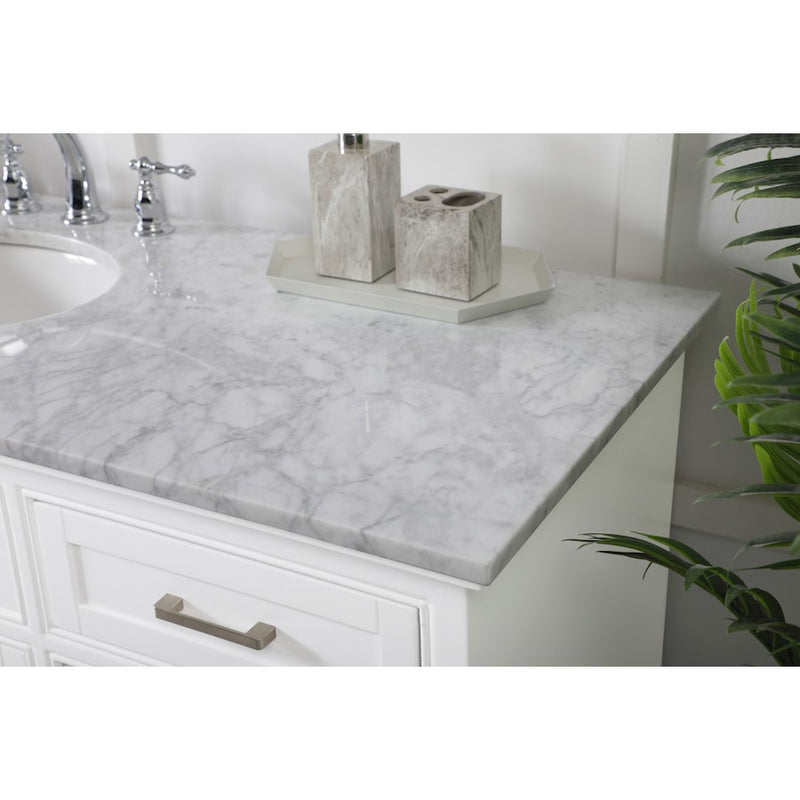 Elegant Kitchen/Bath Americana 60" Single Bathroom Vanity, White