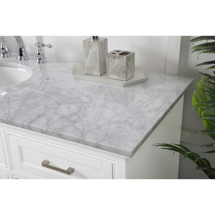 Elegant Kitchen/Bath Americana 60" Single Bathroom Vanity, White