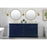 Elegant Kitchen/Bath Americana 72" Double Bathroom Vanity, Blue