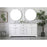 Elegant Kitchen/Bath Americana 72" Double Bathroom Vanity, White