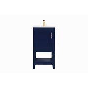 Elegant Kitchen/Bath Aubrey 18" Single Bathroom Vanity, Blue - VF16018BL