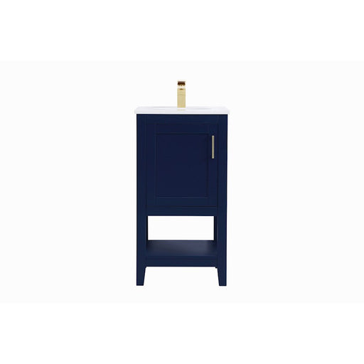 Elegant Kitchen/Bath Aubrey 18" Single Bathroom Vanity, Blue - VF16018BL