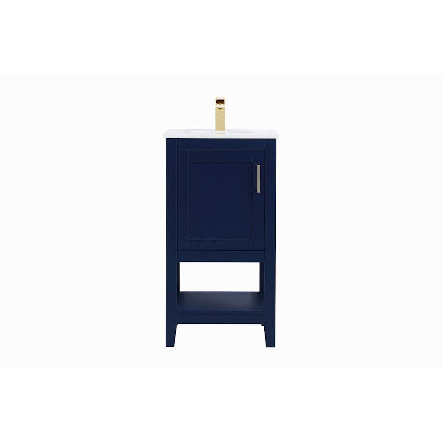 Elegant Kitchen/Bath Aubrey 18" Single Bathroom Vanity, Blue - VF16018BL